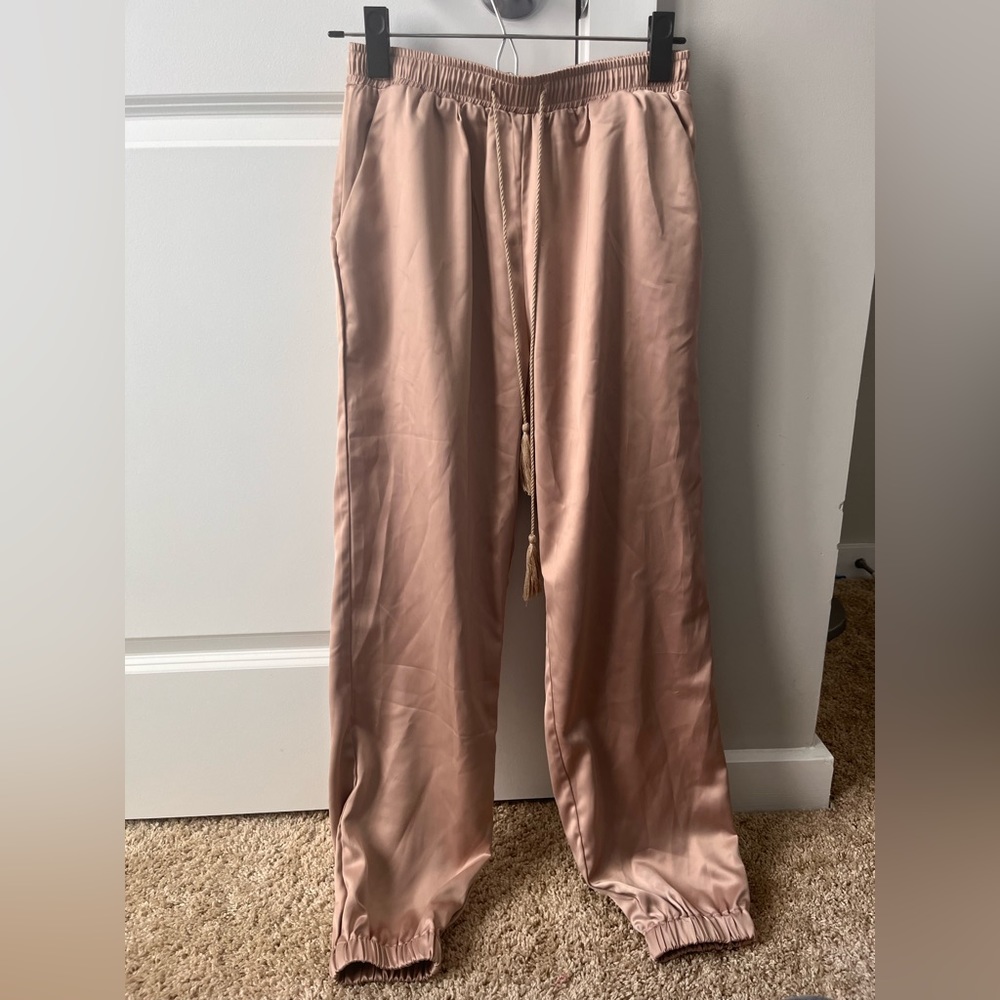 Satin joggers pants